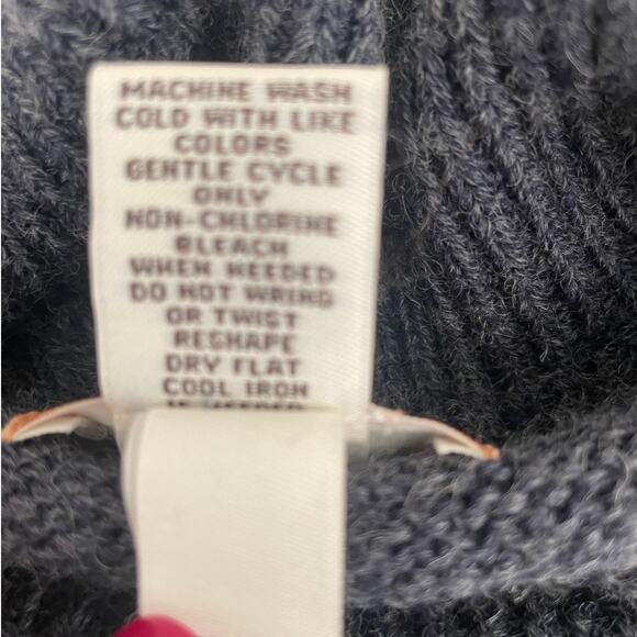 Mudd‎ Women Mini Sweater Tunic Dress S Gray Wool Blend Cowl Neck Academia Preppy - Picture 9 of 10